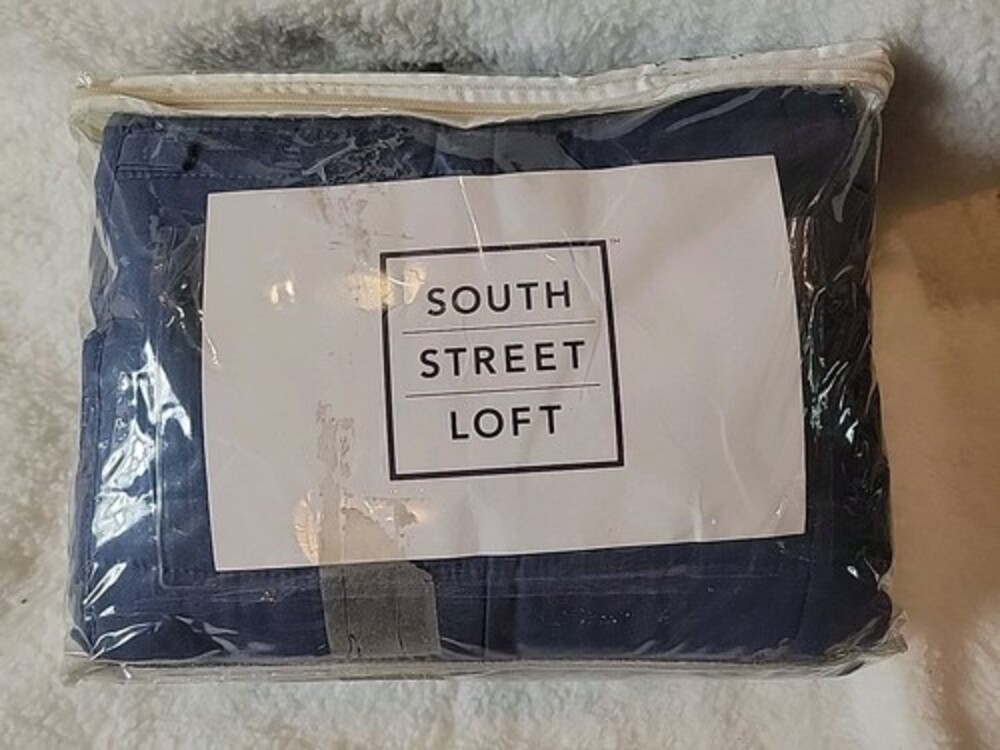 Weighted Blanket 20 Lbs (19LBS 2.5 OZ 48"x72") Navy Blue HSN South Street Loft